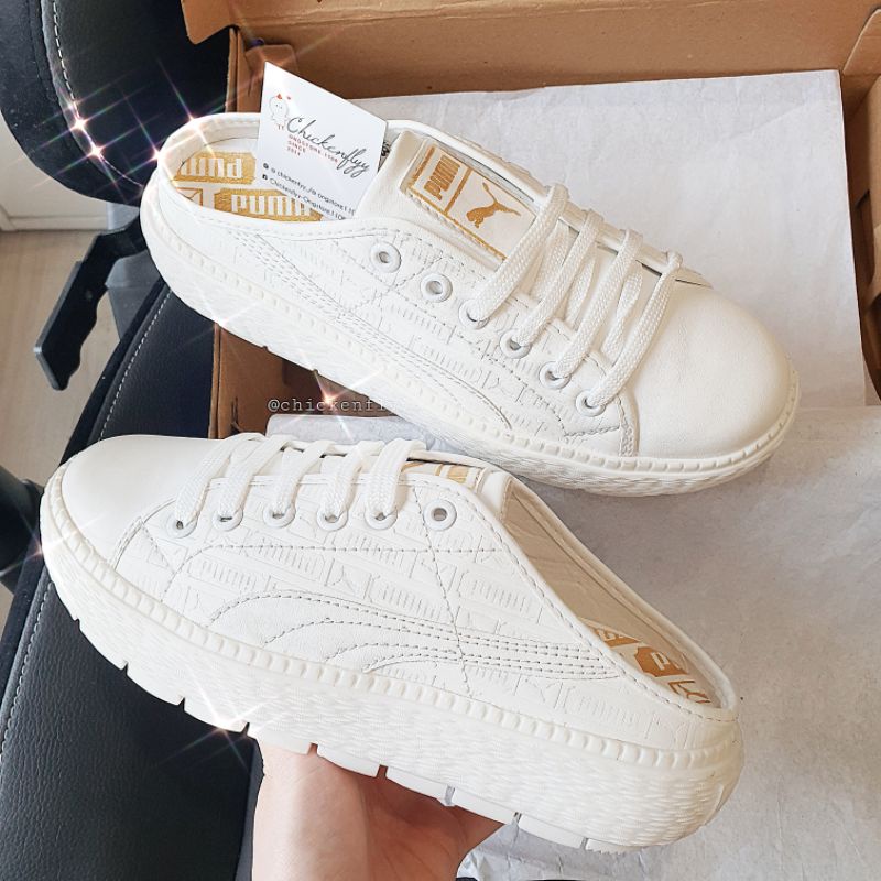 Giày dép PM CALI TRẮNG FULL đế cao ĐẠP GÓT