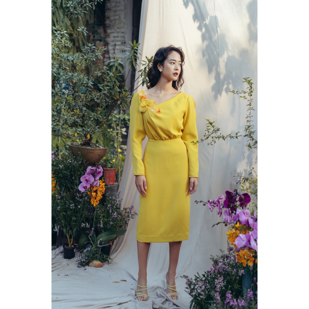 Đầm hoa lan tay lỡ thiết kế IVY moda MS 48C5857 | BigBuy360 - bigbuy360.vn