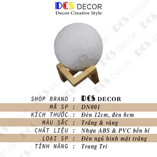 Đèn ngủ thiết kế hình mặt trăng 3D chất lượng cao, trang trí phòng ngủ của bạn