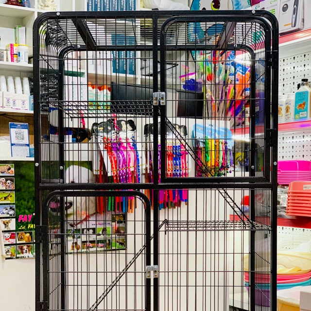 Lồng mèo Vân đá 2 tầng