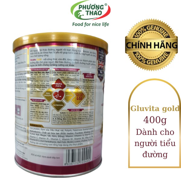 Sữa Gluvita Gold 400g  Date T8.2023
