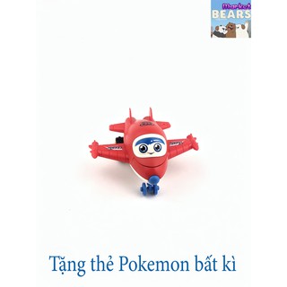 Đồ chơi Máy bay phản lực biến hình siêu robot chạy đà cho bé tặng thẻ Pokemon  - Bear Market