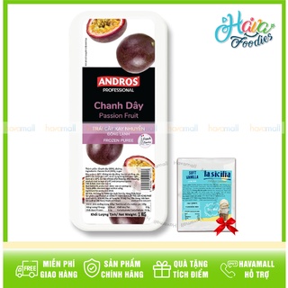 Chanh dây xay nhuyễn andros hộp 1kg - tặng bột làm kem
