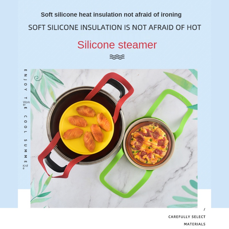 Dụng Cụ Hỗ Trợ Hấp Bánh Bằng Silicon Gel Mềm Có Tay Cầm Tiện Dụng