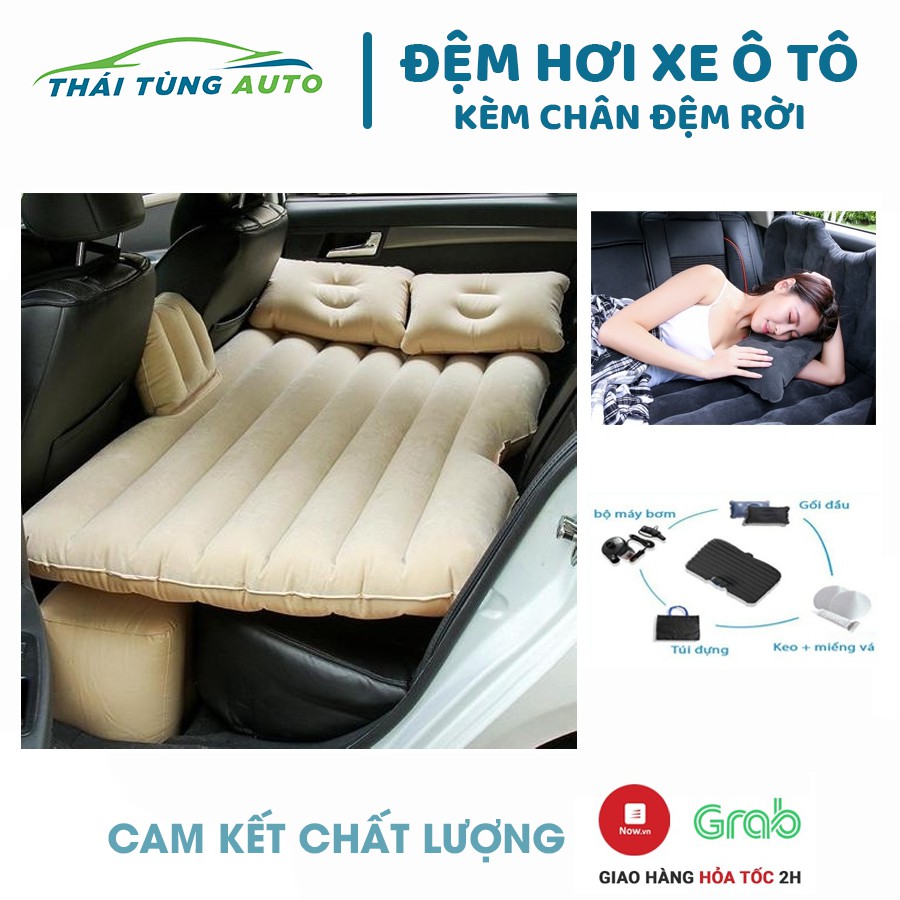 Đệm hơi ô tô 4 5 7 chỗ, nệm hơi ô tô chân rời cao cấp tặng kèm bộ bơm 12V