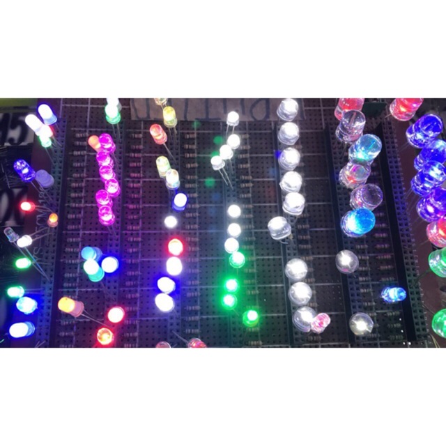 Gói (1000 con) Bóng led phi 5 (F5) đủ các màu