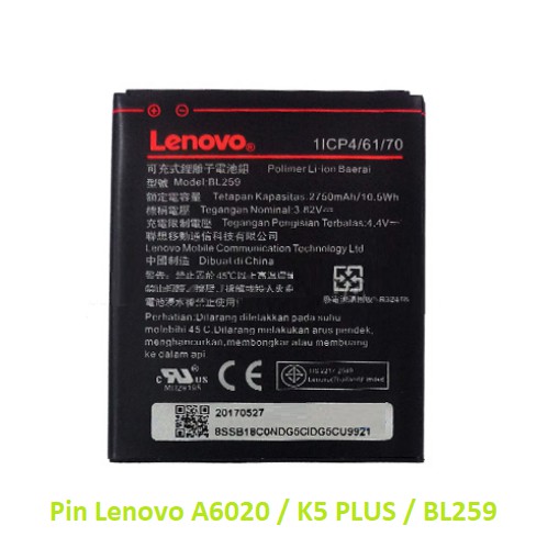 Pin Lenovo A6020 / K5 PLUS / BL259