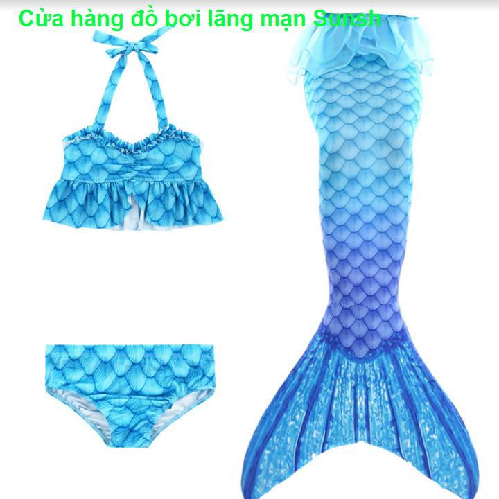 thời trang nữBộ đồ nàng tiên cá mới cho trẻ em gái áo tắm phong cách nước ngoài bé quần bikini đuôi