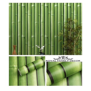 Giấy dán tường trúc xanh khổ 45cm - decal dán tường tre xanh có sẵn keo