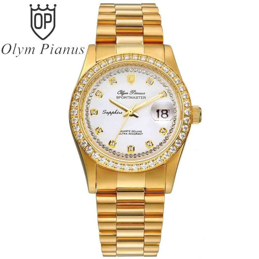 Đồng hồ nam mặt kính sapphire Olym Pianus OP89322 trắng