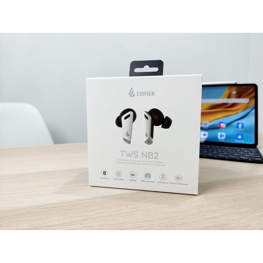 Tai Nghe True Wireless Chống Ồn Edifier TWS NB2, NB2 PRO  ✔️ANC ✔️Mode Game ✔️Pin 9h ✔️Xuyên Âm ✔️Có App | Trần Du Audio