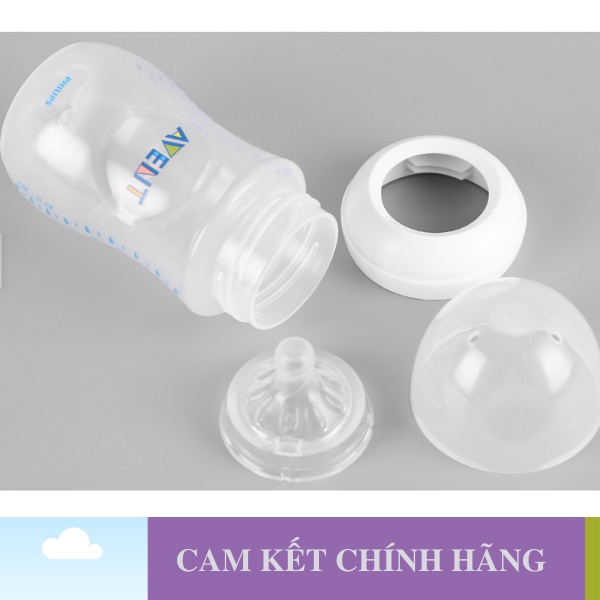 Bình sữa Philips Avent 260ml Natural Cổ Rộng Chống Đầy Hơi Chống Sặc - Tách Hộp Đôi - 1 Đổi 1 Nếu Lỗi NSX