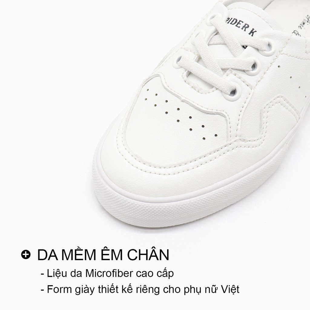 Giày sneaker nữ thể thao màu trắng đẹp dáng giày bata đế bằng cổ thấp thời trang bAimée & bAmor – MS0762