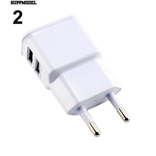 Cốc sạc 2 cổng USB 5V 2A phích cắm EU cho iPhone Samsung iPad iPod