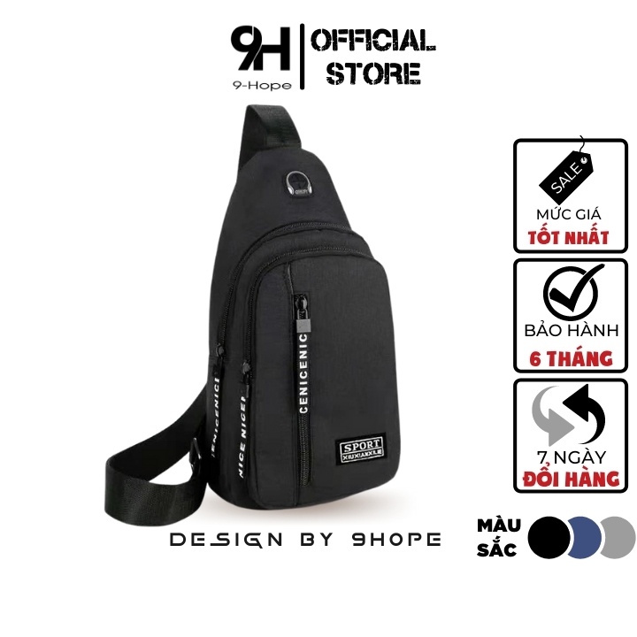 Túi đeo chéo nam vải canvas chống nước 3 ngăn phong cách Hàn Quốc - Túi chéo nam TC92