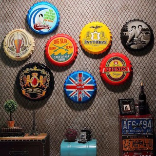 [có hàng] Vỏ nắp bia kim loại Decor, trang trí nhà hàng, quán cafe vintage
