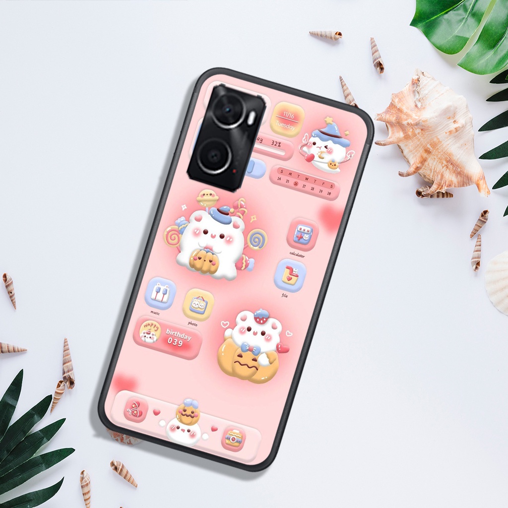 ỐP LƯNG OPPO A76 4G - REALME 9 4G - REALM E9i , IN HÌNH GẤU NÂU CHOCOLATE ĐÁNG YÊU.