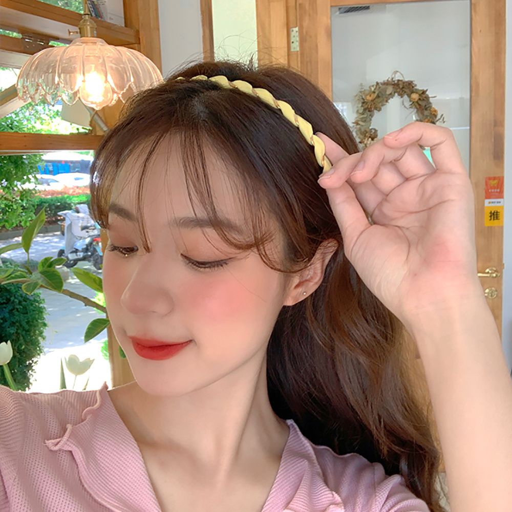 Băng Đô Cài Tóc Bằng Kim Loại Mỏng Nhiều Màu Dễ Thương Phong Cách Hàn Quốc Cho Nữ