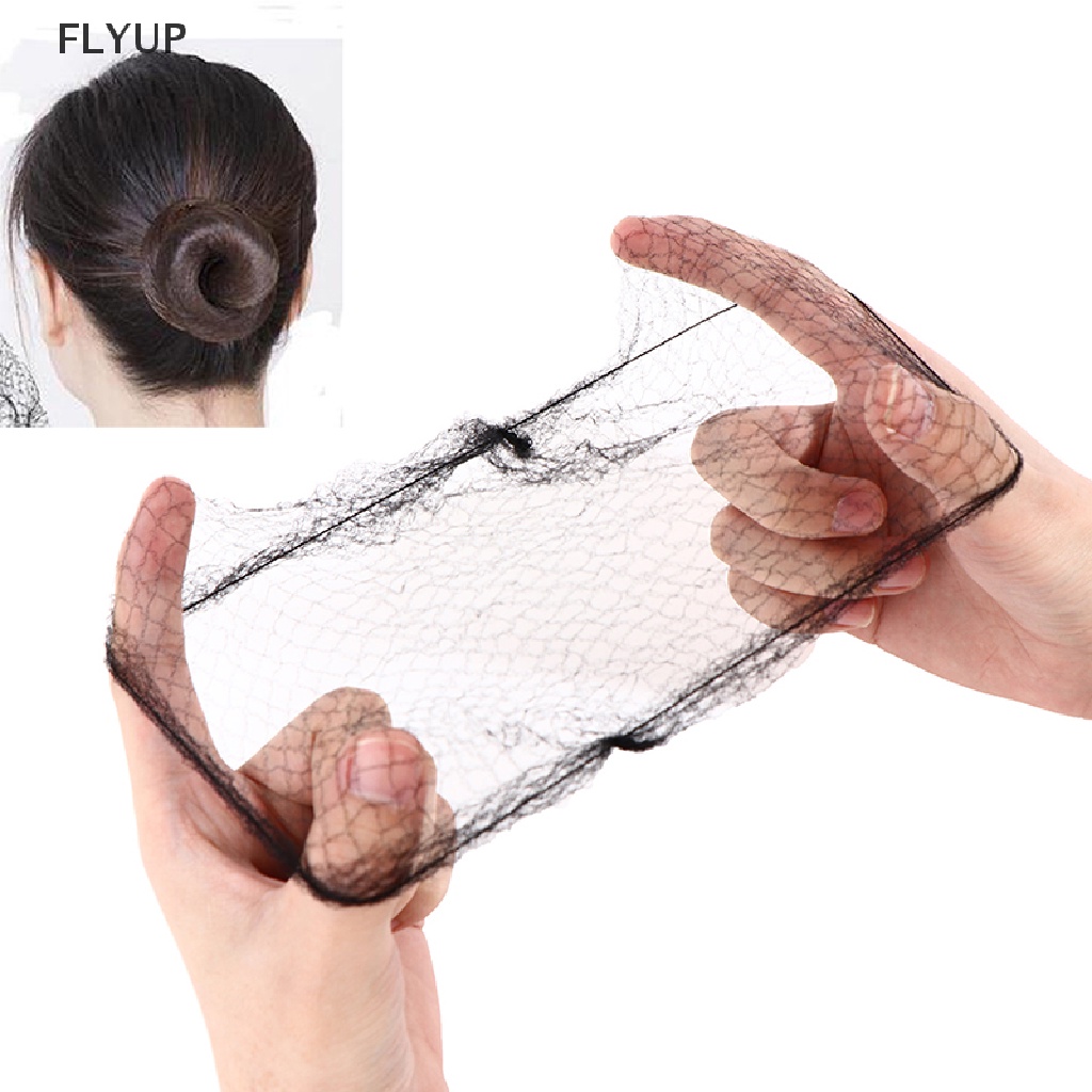 Set 100 Lưới Bọc Tóc Vô Hình Co Giãn Màu Đen