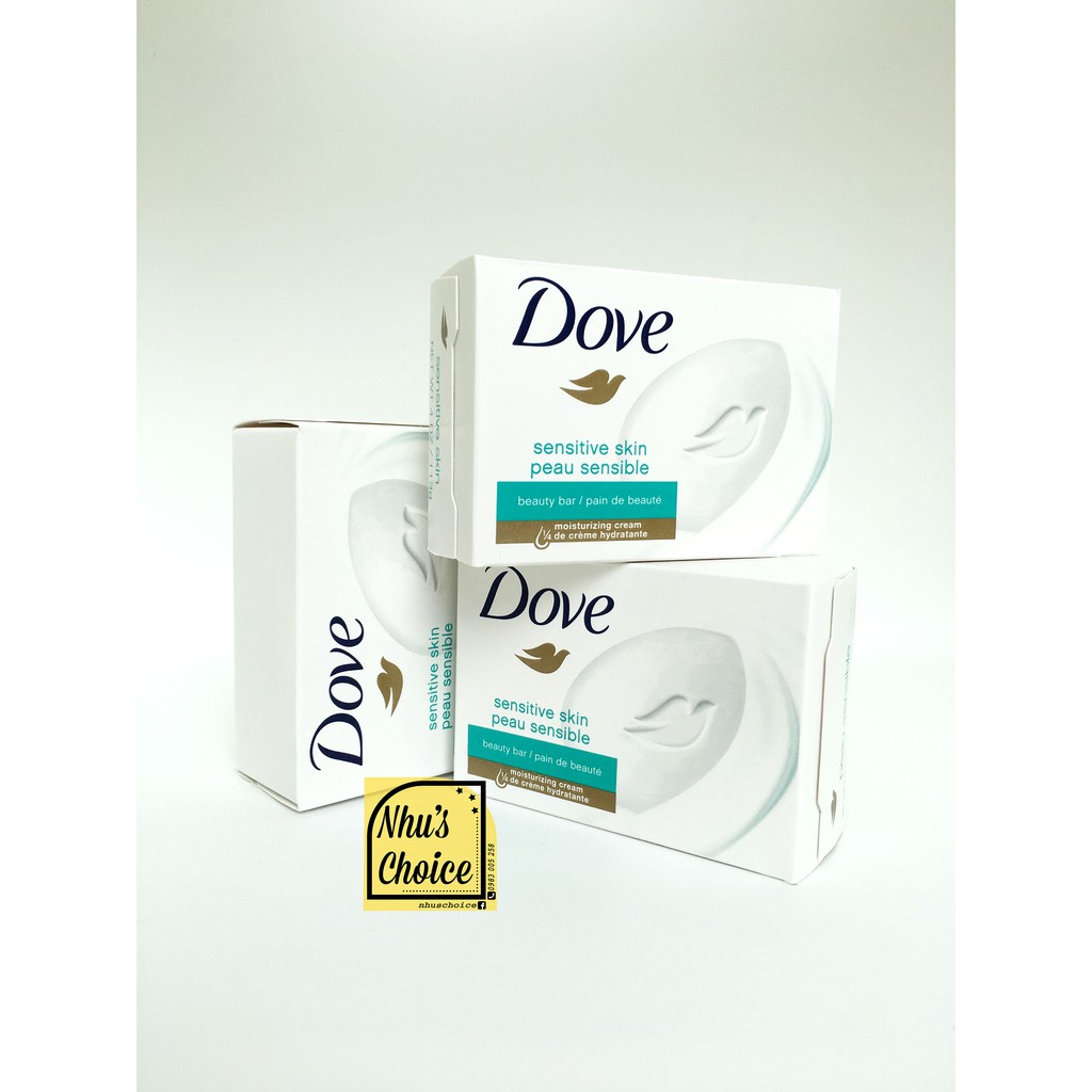 2 cục Xà bông tắm Dove Beauty Bar Sensitive Skin Da Nhạy cảm