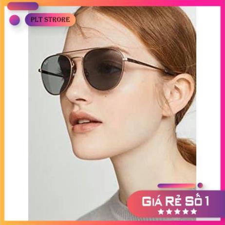 Kính mát Rayban Highstreet RB3589 90548G (55-18-140mm) viền kim loại đen, gọng vàng Full Box ⚜️Hàng Authentic⚜️