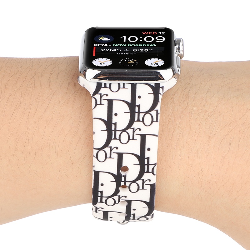 Dây Đeo Silicon Thời Trang Cho iWatch 38mm 40mm 41mm 42mm 44mm 45mm Series 8 7 6 SE 5 4 3 2 1