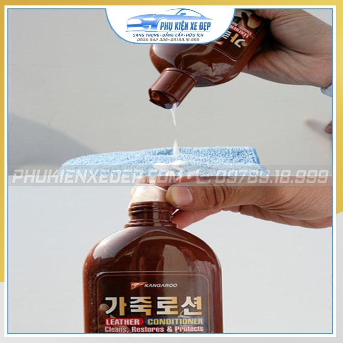 Dung dịch dưỡng và làm mềm da CAO CẤP trên ô tô Kangaroo Leather Conditioner 300ml