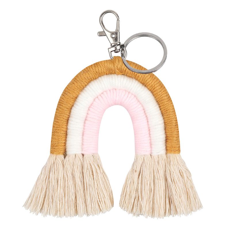 Móc Khóa Dây Tua Rua Phong Cách Boho Dành Cho Chìa Khóa