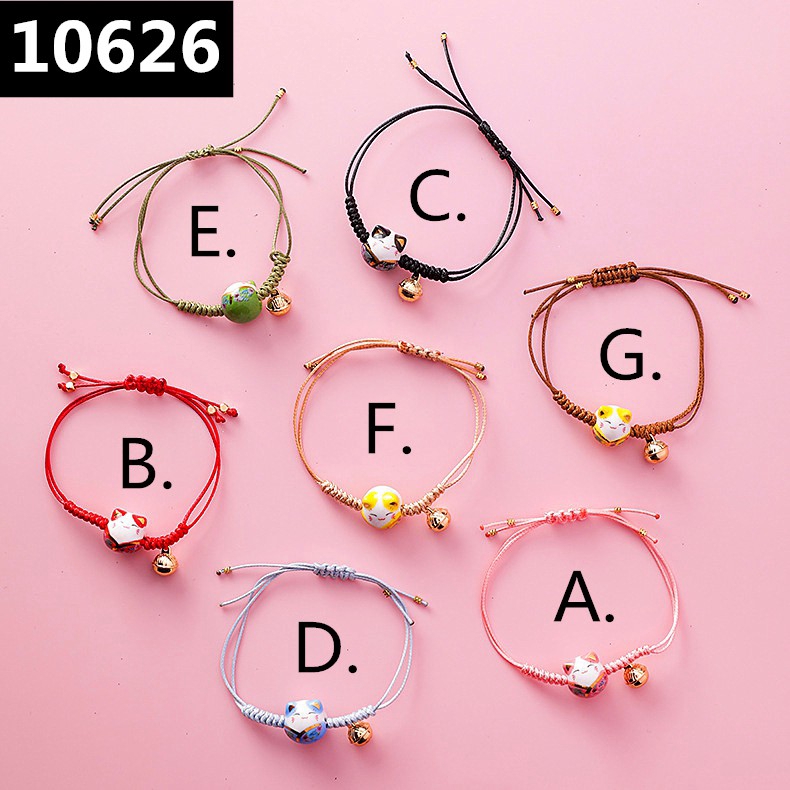 XiaoboACC Vòng Tay Dây Bện Có Thể Điều Chỉnh Mặt Hình Chú Mèo Bằng Sứ Thời Trang Hàn Quốc Cho Người Lớn Và Trẻ Em | BigBuy360 - bigbuy360.vn