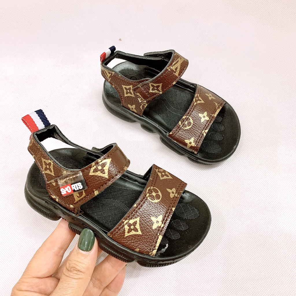 Sandal Kim Tuyến Cho Bé Yêu _  Dép Da L-V Quai Hậu Da Mềm Nhẹ Êm!!