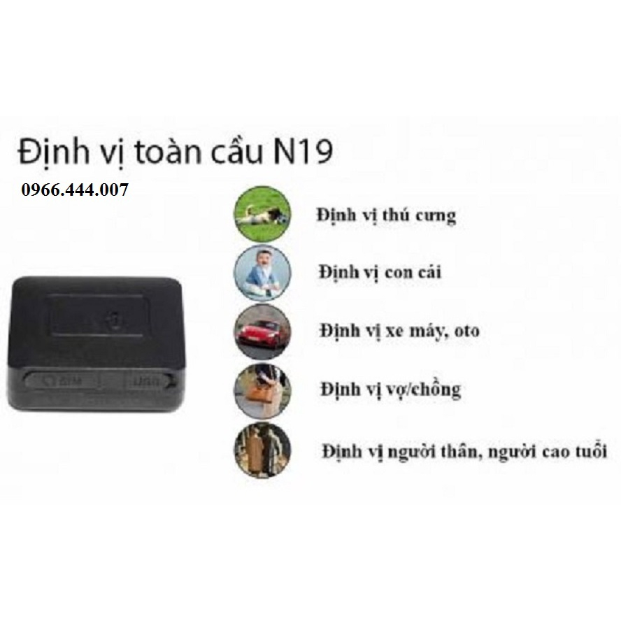 Thiết bị định vị mini không dây mic thu âm Gps trẻ em định vị xe máy ô tô thú cưng