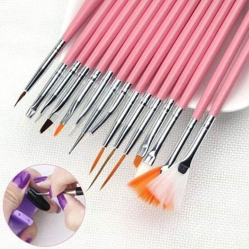 Bộ cọ đầy đủ cơ bản dành cho người mới học Nail