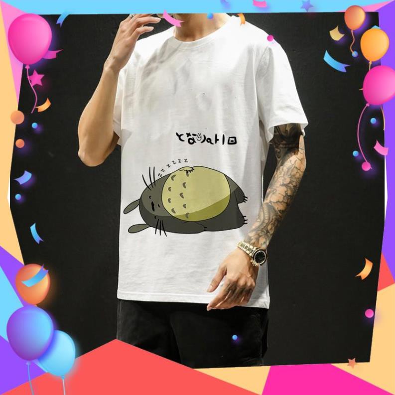 😘MƠI😘 😍BÃO HÈ😍 [BÃO HÈ] ÁO THUN NAM NỮ, ÁO PHÔNG TAY LỠ TOTORO SLEEPING sales off toàn shop