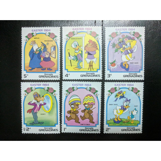 Grenada bộ 6 tem sống Easter 1984