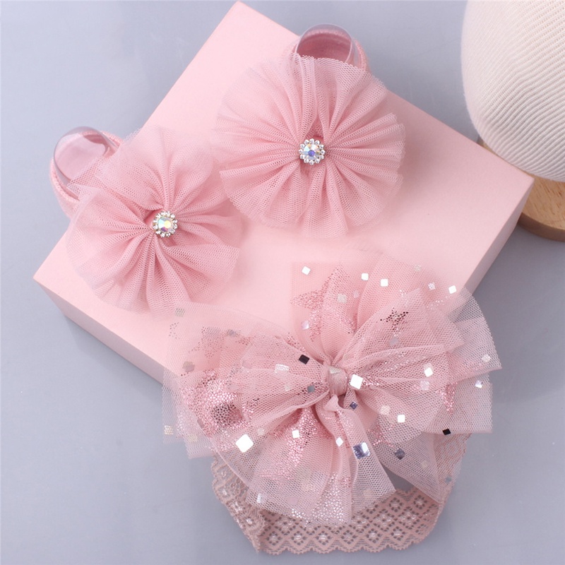 Set 2 băng đô nơ xinh xắn dành cho bé gái