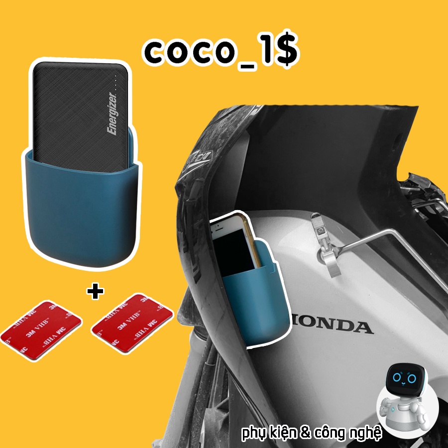 Giá treo sạc dự phòng, điện thoại...+ 2 Miếng dán 3M