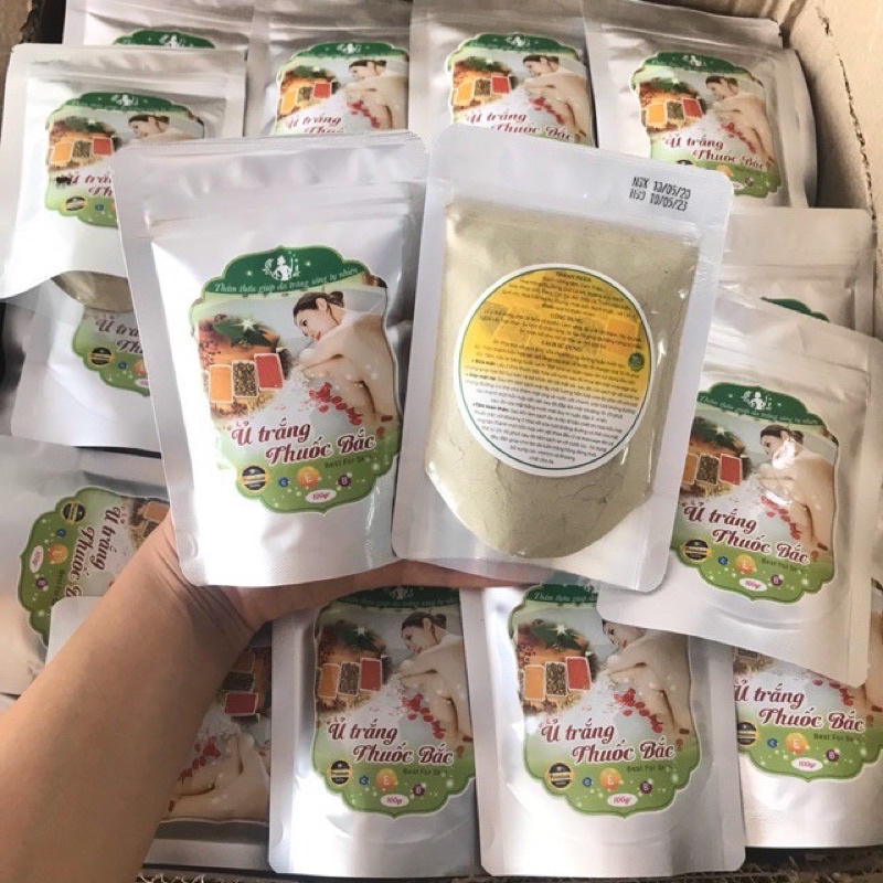 100gr bột tắm trắng thuốc bắc 24 vị dưỡng da, ủ trắng, mờ thâm, giảm viêm nang lông | BigBuy360 - bigbuy360.vn