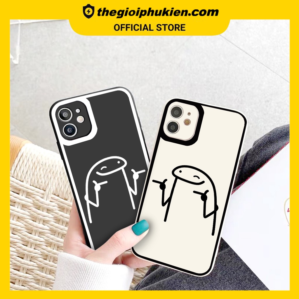 Ốp iphone - Ốp lưng iphone cạnh vuông viền camera Flork nháy mắt dành cho ip 6 đến 14promax - ng139