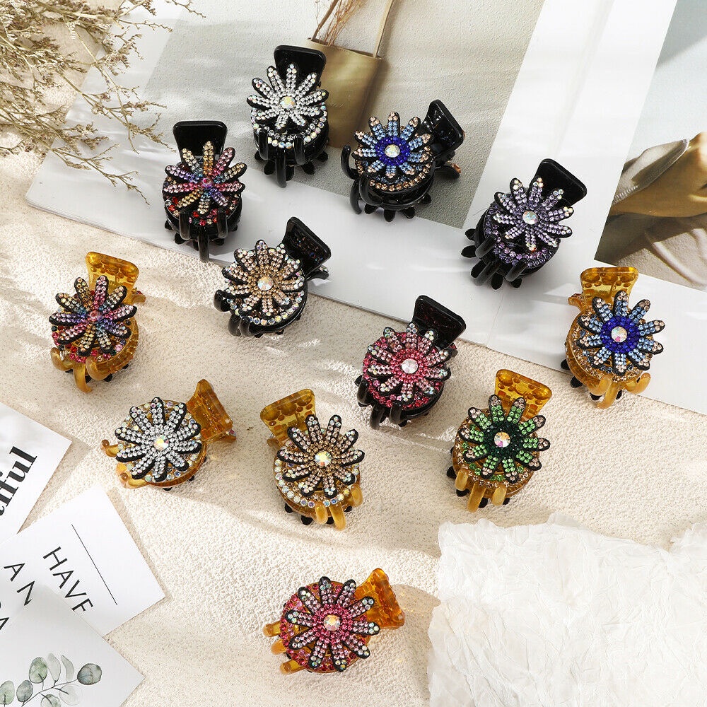 Kẹp tóc càng cua HAIMEIKANG đính đá sang trọng cho nữ