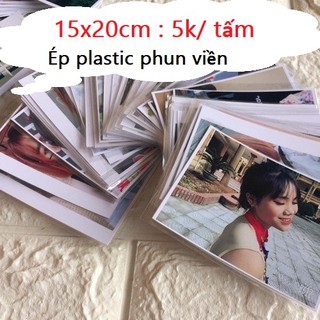 In ảnh 15x20cm ( Tặng Khung Ảnh) Ép Plastic tràn viền