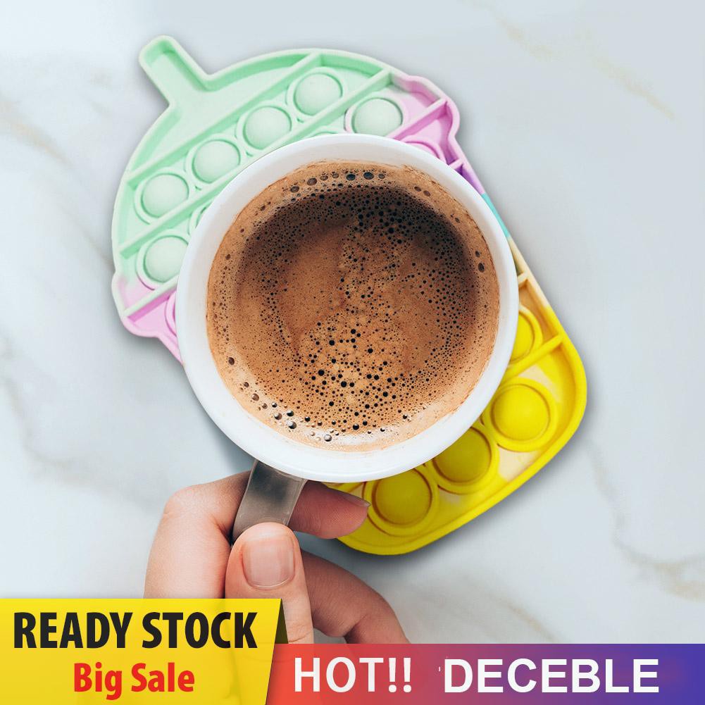 Pop It Fidget Đồ chơi Silicone Drink Cup Push Bubble Sensory Đồ chơi Anti Stress Fidget Đồ chơis Rainbow