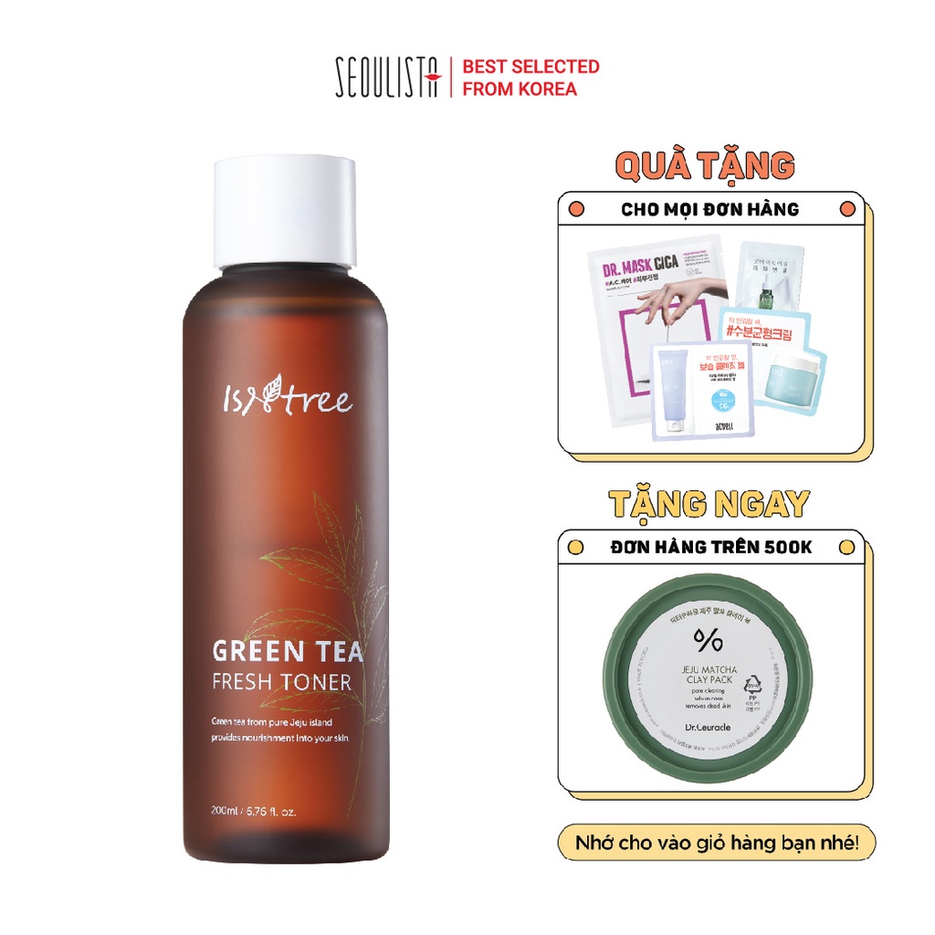 Toner chiết xuất trà xanh ISNTREE GREEN TEA FRESH TONER