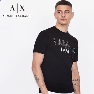 Áo thun tay ngắn in chữ armani exchange thiết kế đơn giản cho nam