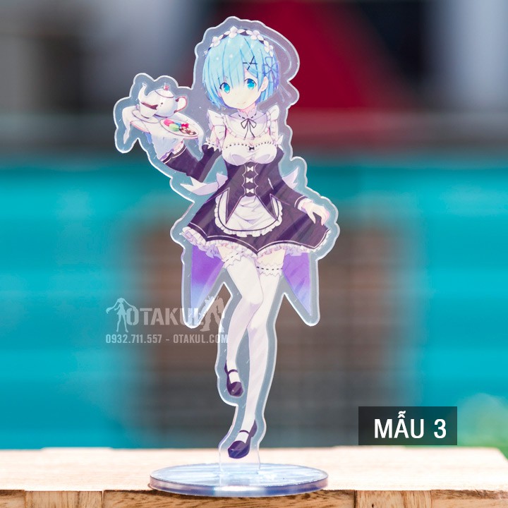 Mô Hình Standee Acrylic Emilia Và Rem - Re:Zero