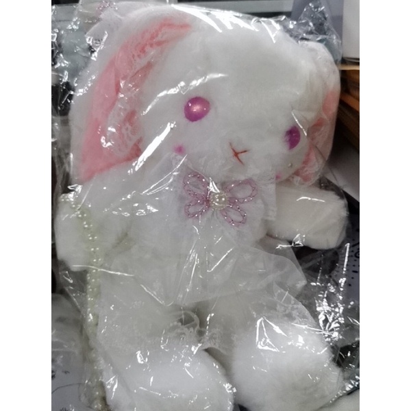 YASAS0107-Túi xách lolita thỏ bông gắn nơ dây hạt