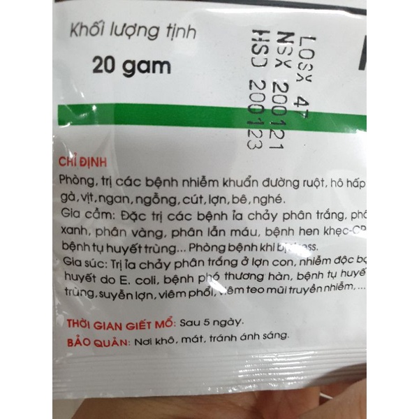 1 gói 20g hancosmix của hanvet cho vật nuôi