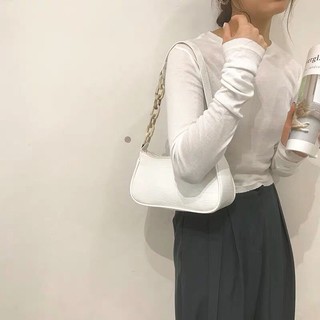 ❤️Túi Đeo Vai Phối Dây Xích Bằng Acrylic Thời Trang Pháp 2020 Dành Cho Nữ