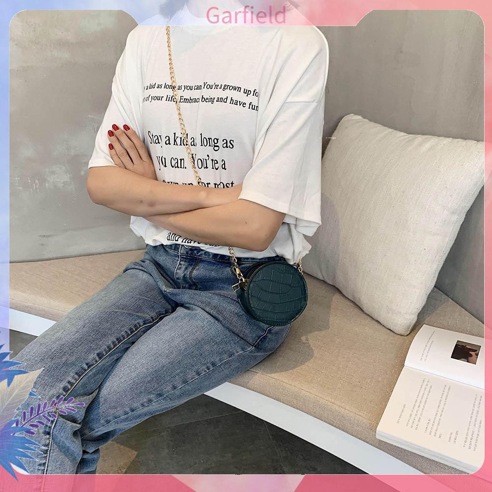 Túi da PU hình tròn mini màu trơn thời trang sành điệu cho nữ | BigBuy360 - bigbuy360.vn