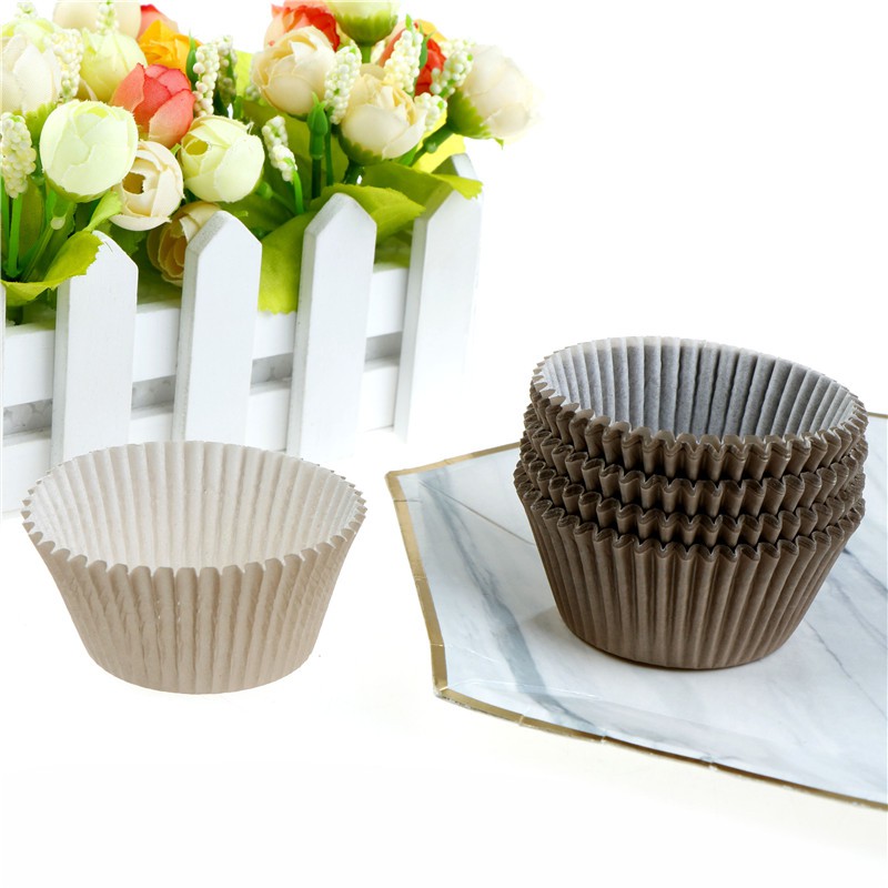 (Hàng Mới Về) Set 100 Cốc Giấy Làm Bánh Cupcake Tiện Dụng Chất Lượng Cao