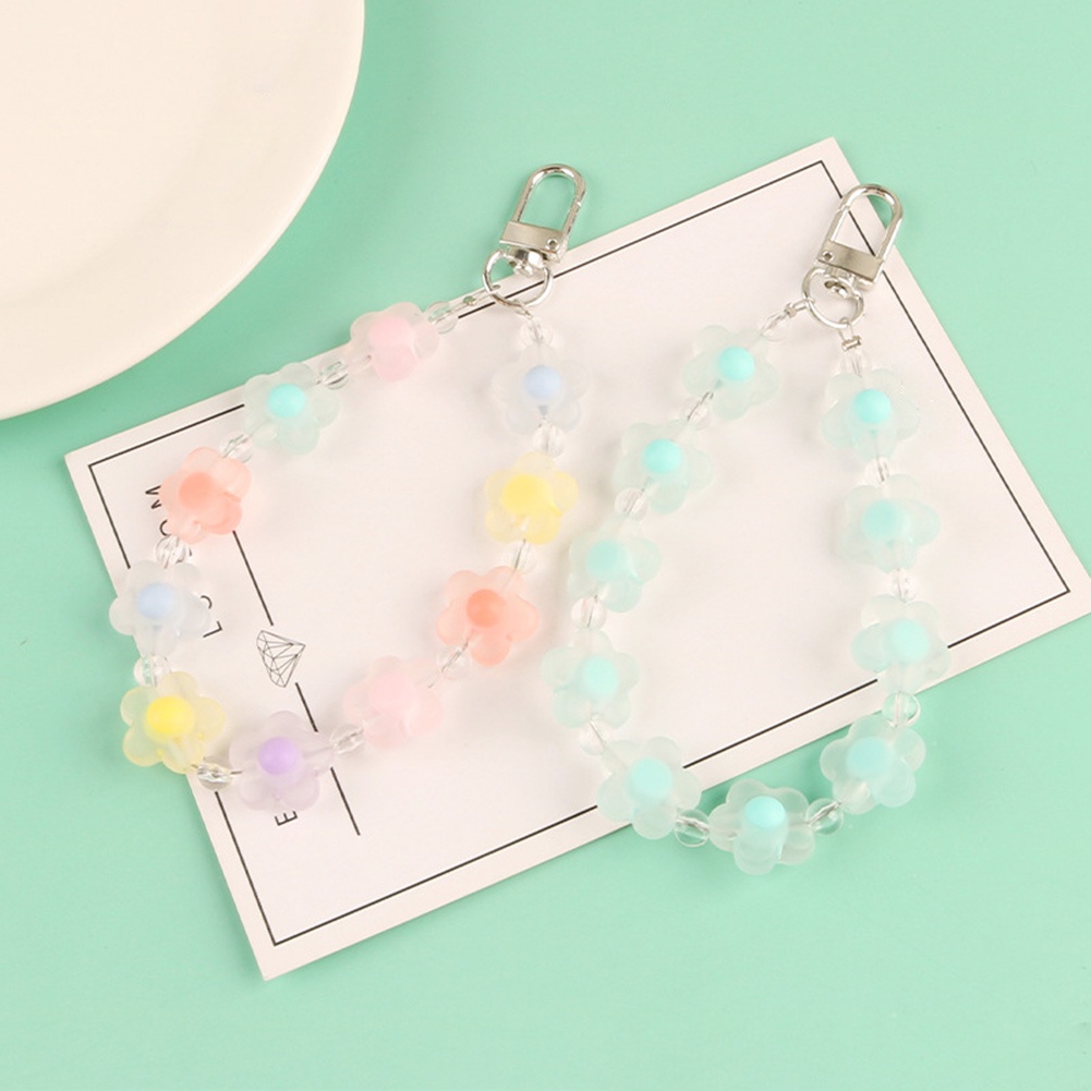 Móc Khóa Xe Hơi / Ba Lô / Túi Xách Trang Trí Hạt Hoa Màu Kẹo Dễ Thương Thích Hợp Làm Quà Tặng Cho Bạn Gái